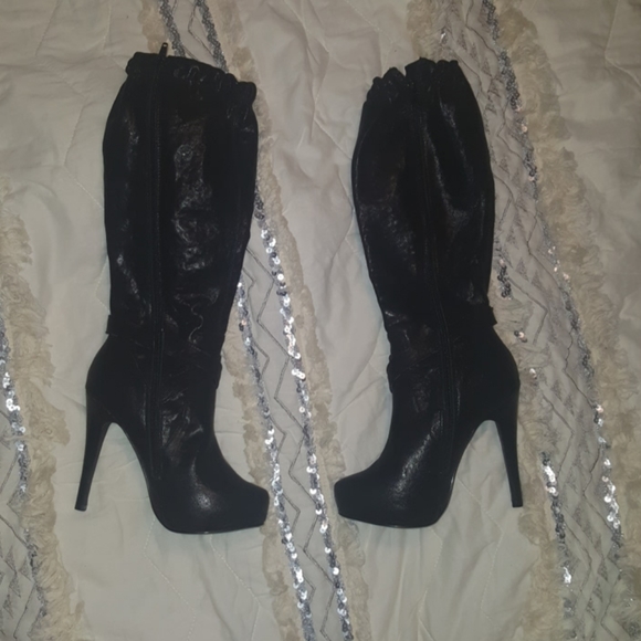 VINTAGE LEATHER  boots - Picture 4 of 6